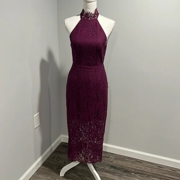 KEEPSAKE the Label | Dresses | Keepsake Lace Dress Burgundy Size S |  Poshmark